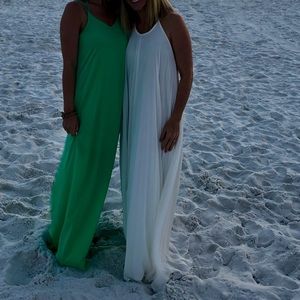 Missguided Pleated White Maxi Low Back Dress